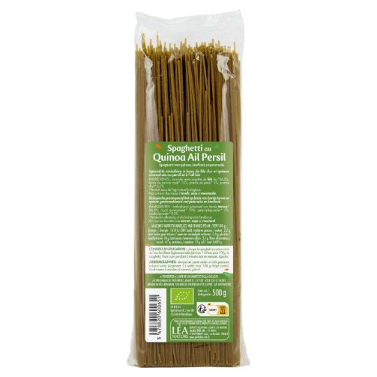 JARDIN BIO ETIC Spaghetti Colorés Bio au Quinoa, Persil et Ail 500 g