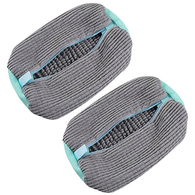 Vilscijon Lot de 2 sacs de lavage pour chaussures gris pour lave-linge - sacs de protection antidéformation, sans effort