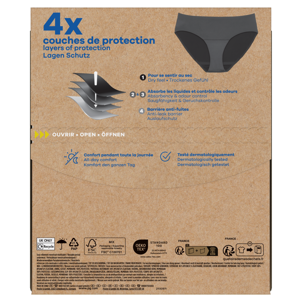 ALWAYS - Culotte Menstruelle Hipster Taille L - 1 Unité