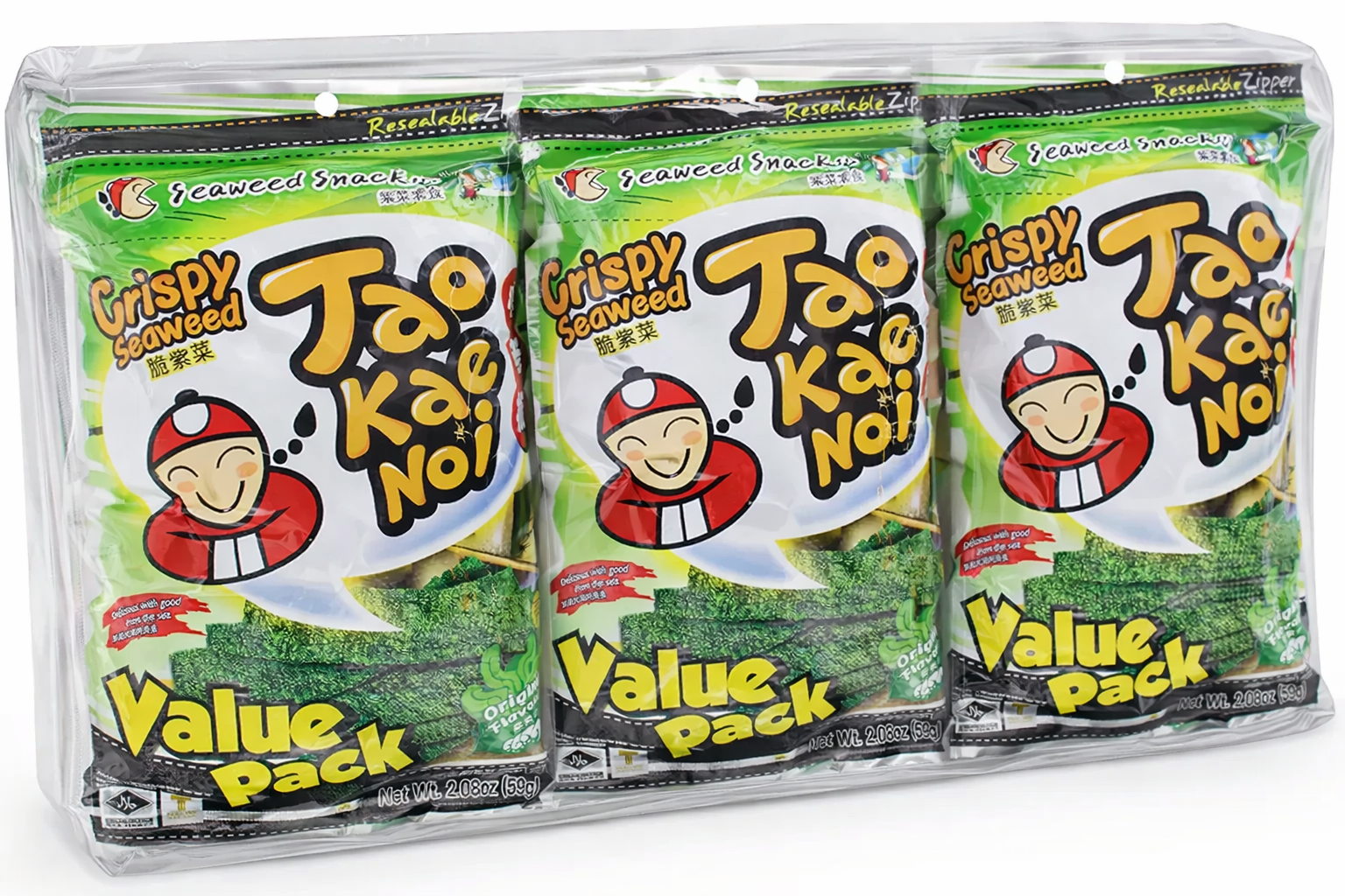 Tao Kae Noi Algues croustillantes Tom Yum - 3 x 59 g