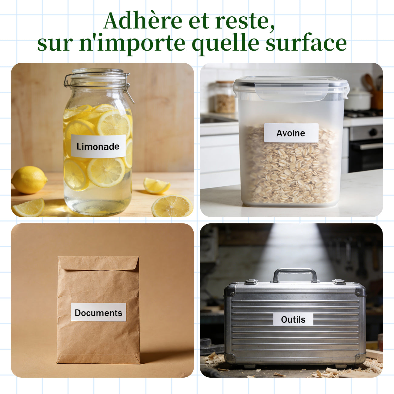 Larkie 15*40mm Papier Thermique Autocollant 3 Rouleaux, Blanc, Compatible avec l'Imprimante de Labels D110, Idéal pour l'Organisation à Domicile et au Bureau