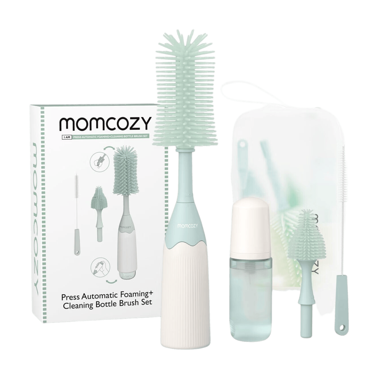 Momcozy Ensemble De Brosses De Nettoyage Pour Bouteilles Moussantes À Pression LS002 Vert 1 Ensemble