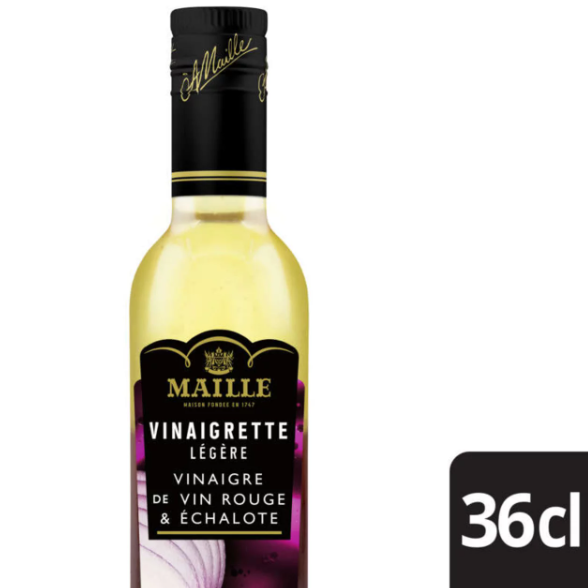 Maille Vinaigrette légère Vinaigre de vin rouge, échalote et petits oignons rouges - 36 cl