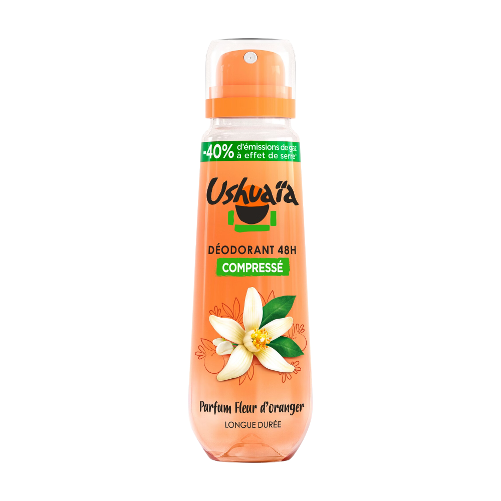 Ushuaïa Déodorant Compressé 48h Fleur d'Oranger 100ml