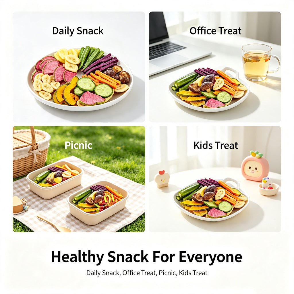 MUSHAN BASE Assortiment de chips de fruits et légumes - 90 g