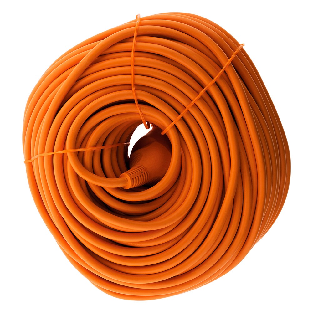 Zenitech Rallonge électrique de jardin 16 A - HO5VV-F - 3G1,5 mm² - 2 pôles + terre - 45 m - Orange