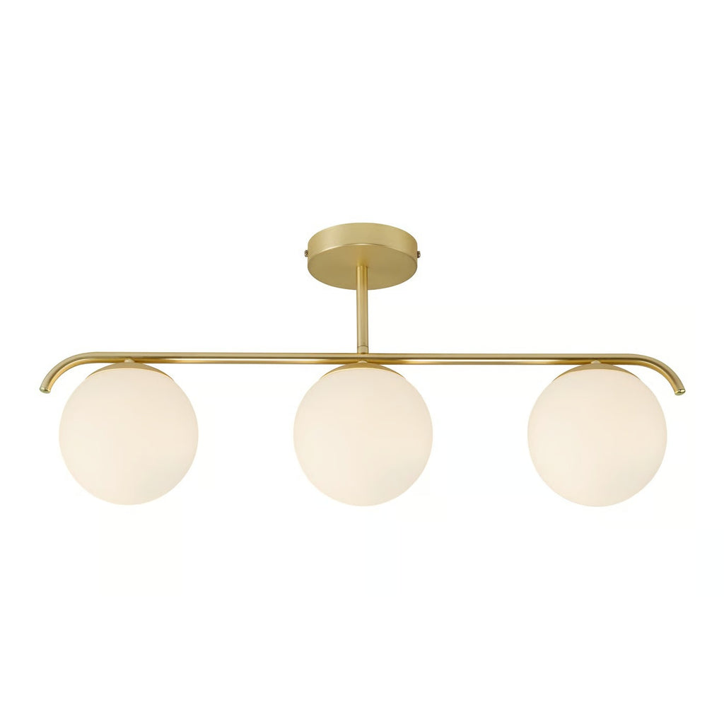 Plafonnier GRANT 3-Spot verre et métal laiton IP20 E14 - Nordlux, Intérieur