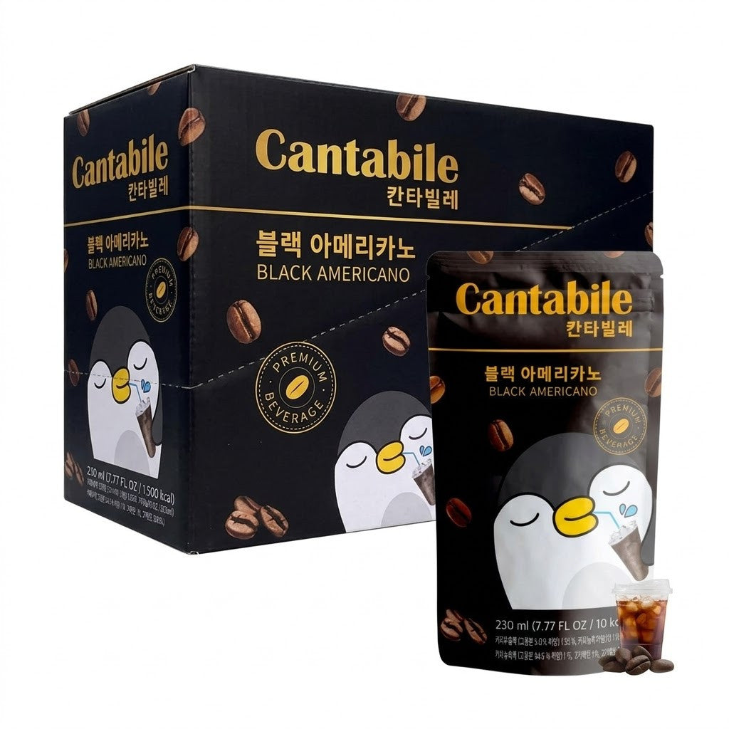 CANTABILE Boisson en gourde americano noir 230 ml x 10