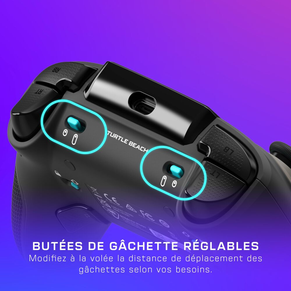 TURTLE BEACH Stealth Pivot Manette Sans Fil 2.4GHz, Bluetooth & Filaire - Modules de Stick de Combat Rotatifs, Joysticks à Effet Hall, Écran de Contrôle, Batterie 20h - Windows 10/11