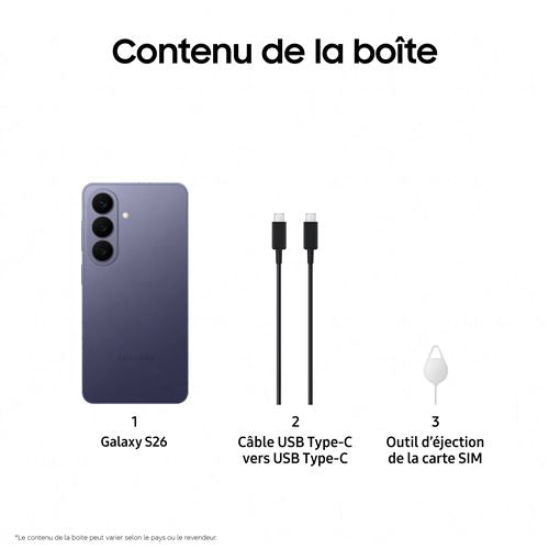 Samsung Galaxy S26 AI Smartphone 256 Go Violet
