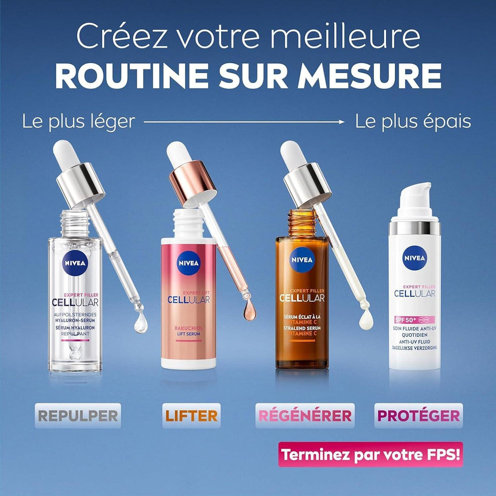 NIVEA Coffret Visage Cellular Expert Filler 3 Sérums Layering