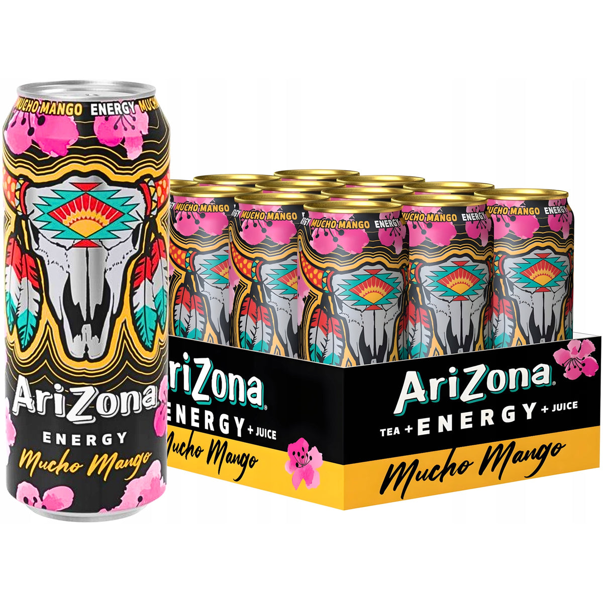 ARIZONA energy mucho mango can slim 500ml x12