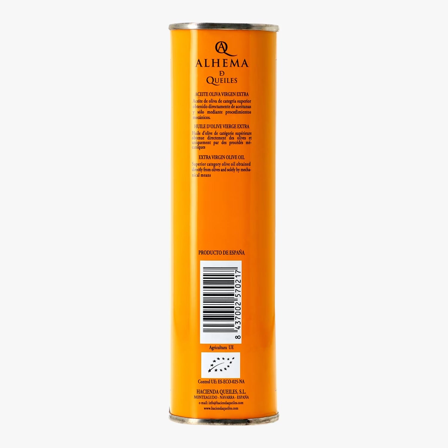 ALHEMA Huile d'Olive Extra-Vierge Biologique Arbequina, 500 ml