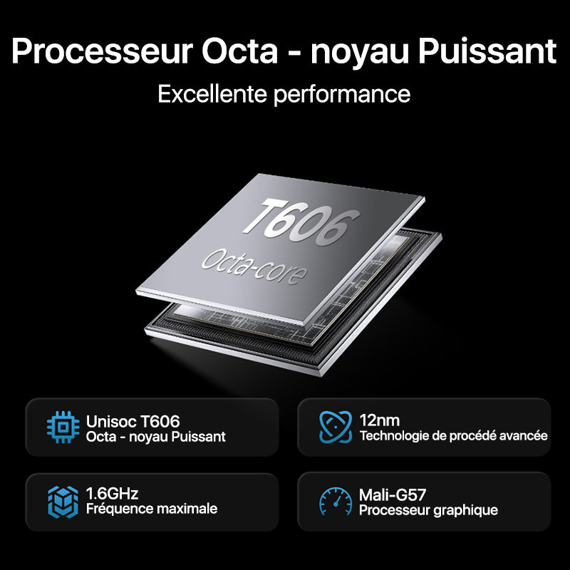 DOOGEE nouvelle tablette Android 15, tablette U11 de 11 pouces, équipée de l’IA Gemini, 16GB+128GB/2TB, batterie 8580mAh, Unisoc T7200, Wi-Fi 5G, prise en charge de Widevine L1, Bluetooth 5.0, appareils photo 13MP+5MP, GPS, OTG, bleu