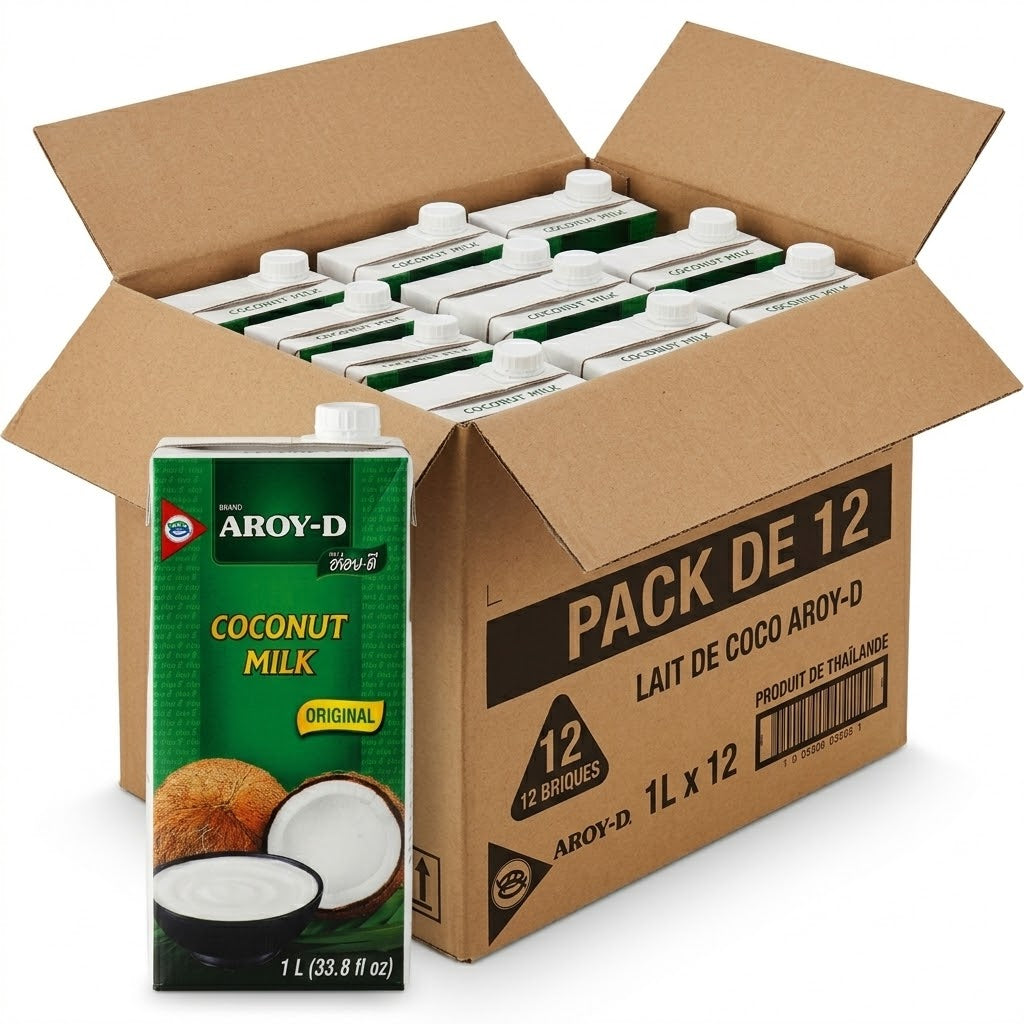 AROY-D Lait de coco - 12 x 1 L