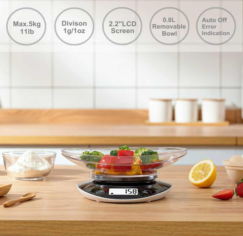 CAMRY Balance de cuisine numérique avec bol amovible - 5 kg
