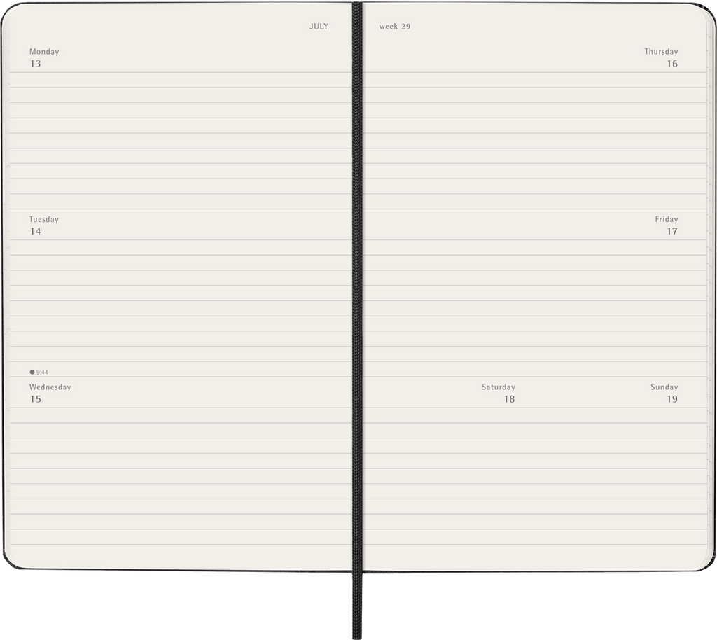 MOLESKINE Agenda Semainier 12-Mois Horizontal Grand Format