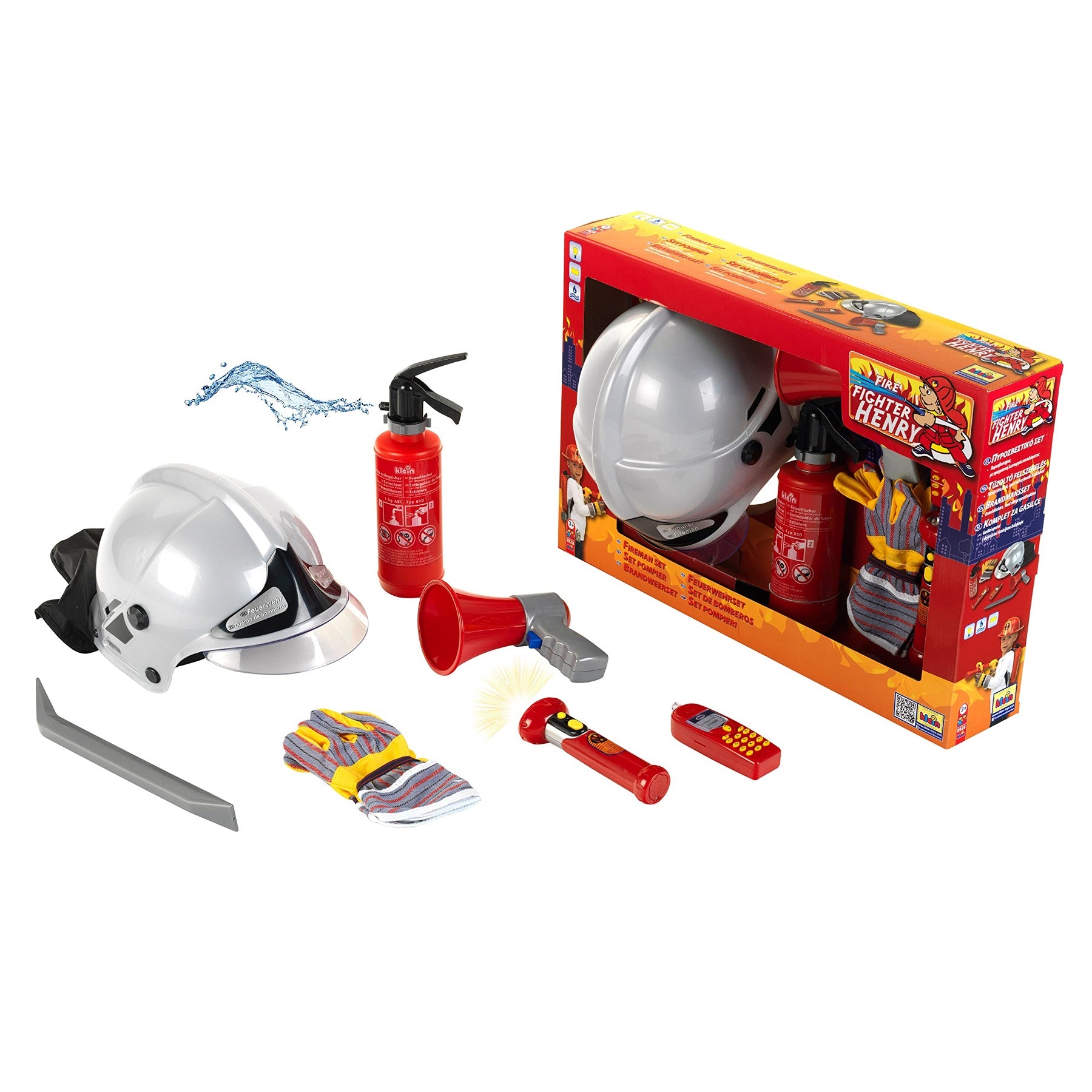 Theo Klein Lot de 7 accessoires de pompier dont casque MSA