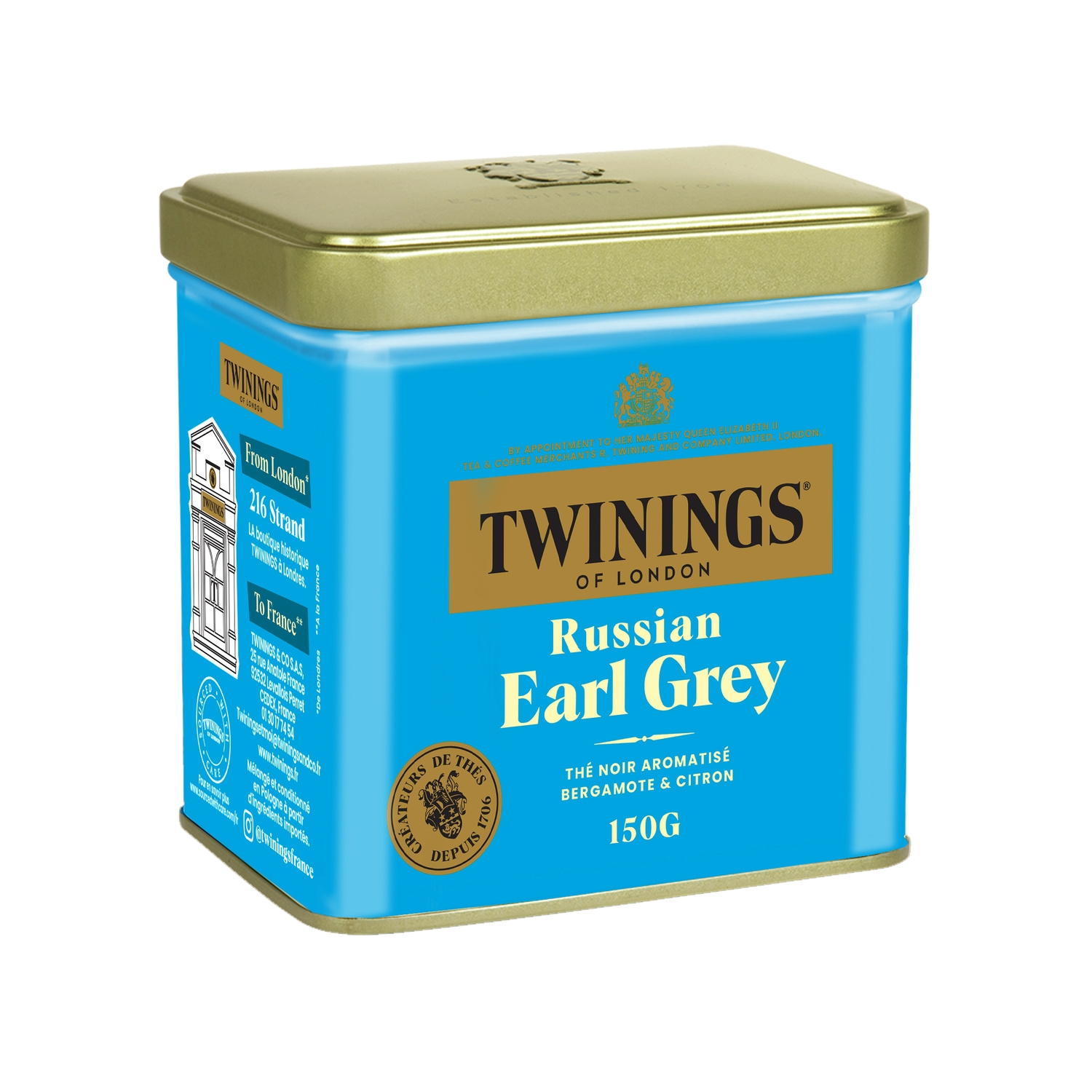 Twinings Thé noir Earl Grey russe Boîte 150 g