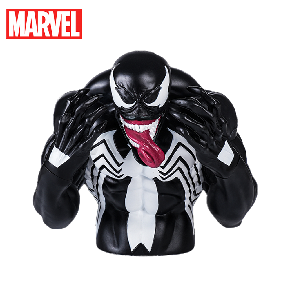 Tirelire Marvel Venom Officielle 3D en PVC – Figurine Stéréo Imposante Étanche et Anti‑Choc, Objet de Collection et Organisateur de Bureau, Décoration Maison, Bocal à Économies