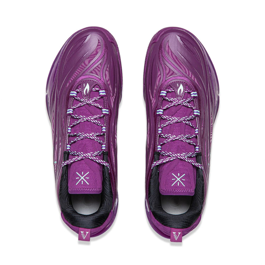 EU43 LI-NING Wade 808 5 Ultra V2 Chaussures de basket professionnel pour homme intérieur et extérieur - Violet sidéral