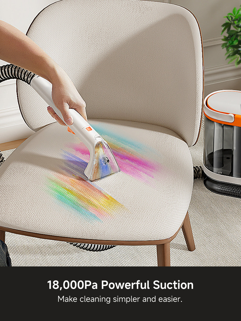UWANT B200 SE Nettoyeur de tapis 12 000 Pa 69 dB avec technologie de moteur magnétique flottant