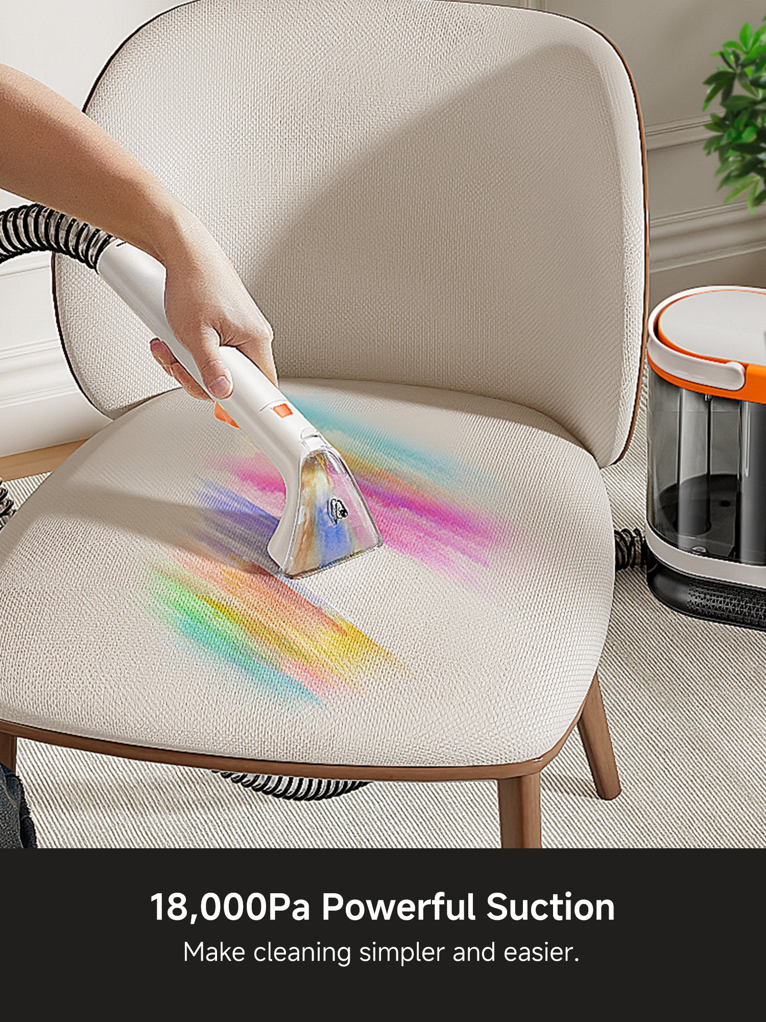 UWANT B200 SE Nettoyeur de tapis 12 000 Pa 69 dB avec technologie de moteur magnétique flottant