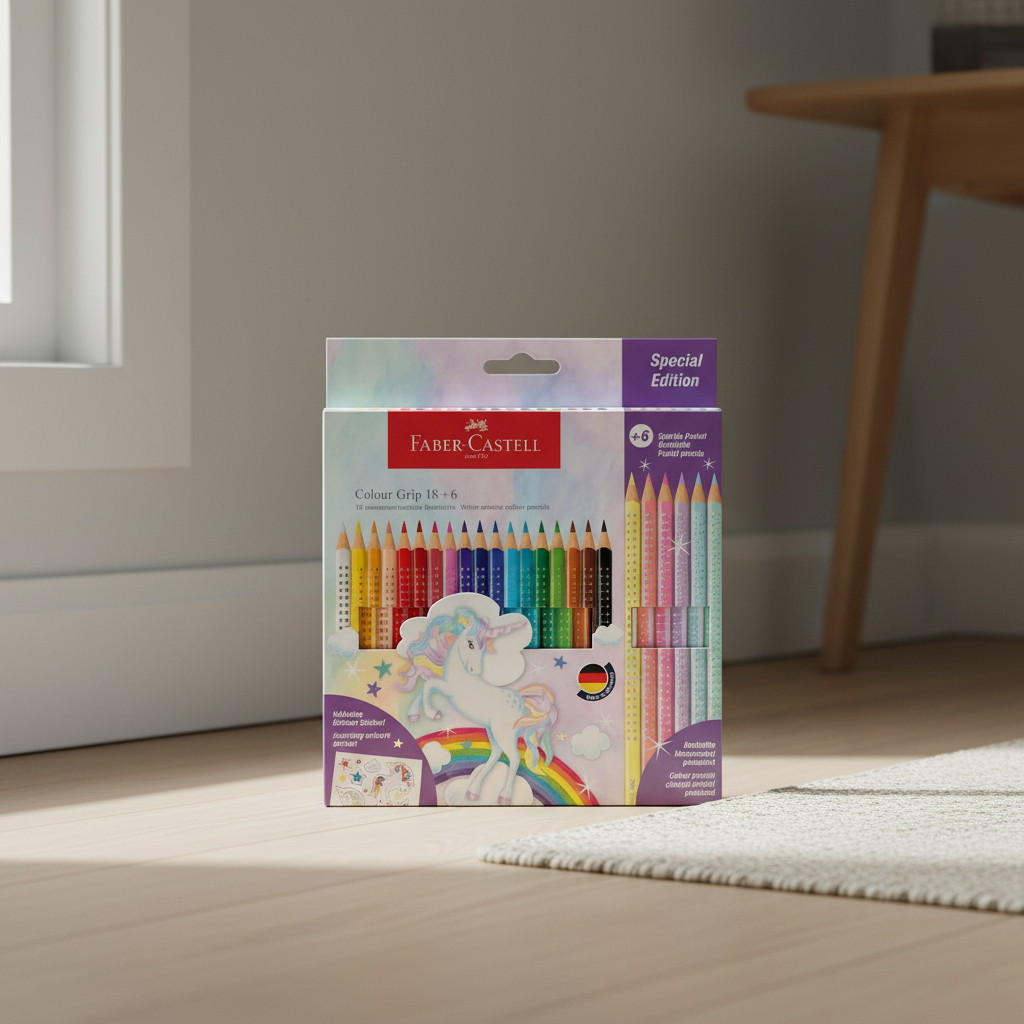 FABER-CASTELL Colour Grip Licorne Lot de 24 crayons de couleur