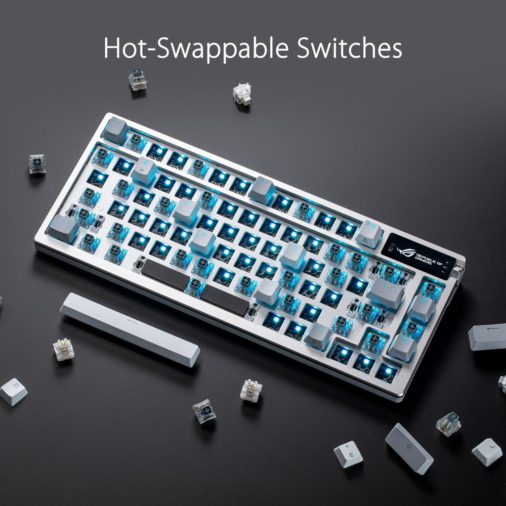 ASUS ROG Azoth Clavier Mécanique Gaming Sans Fil - AZERTY - Blanc