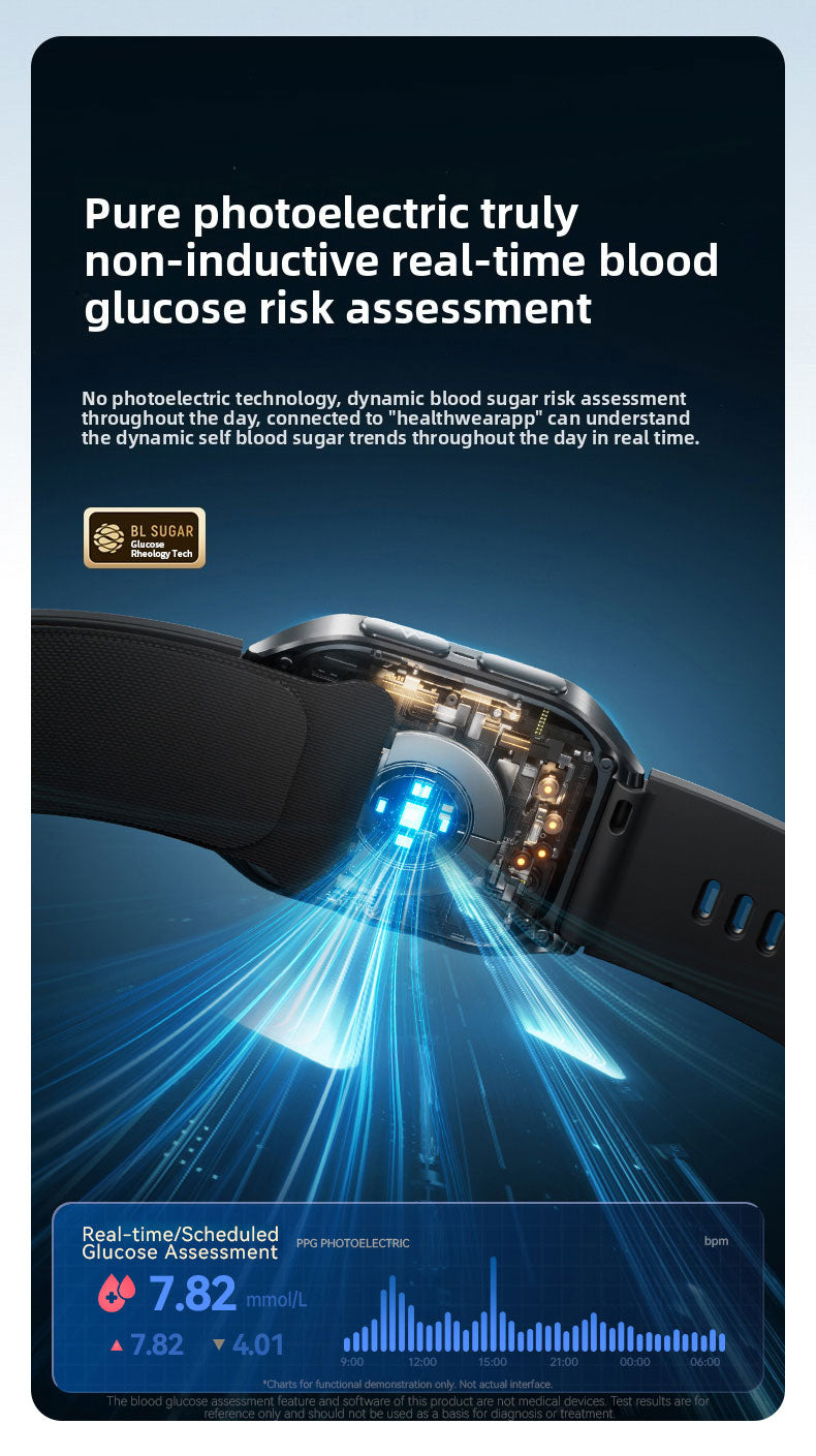 sanag Montre connectée G80S Surveillance santé par pompage pour glycémie, tension artérielle, acide urique, lipides – FC, ECG, SpO2, sommeil et suivi sportif haute précision