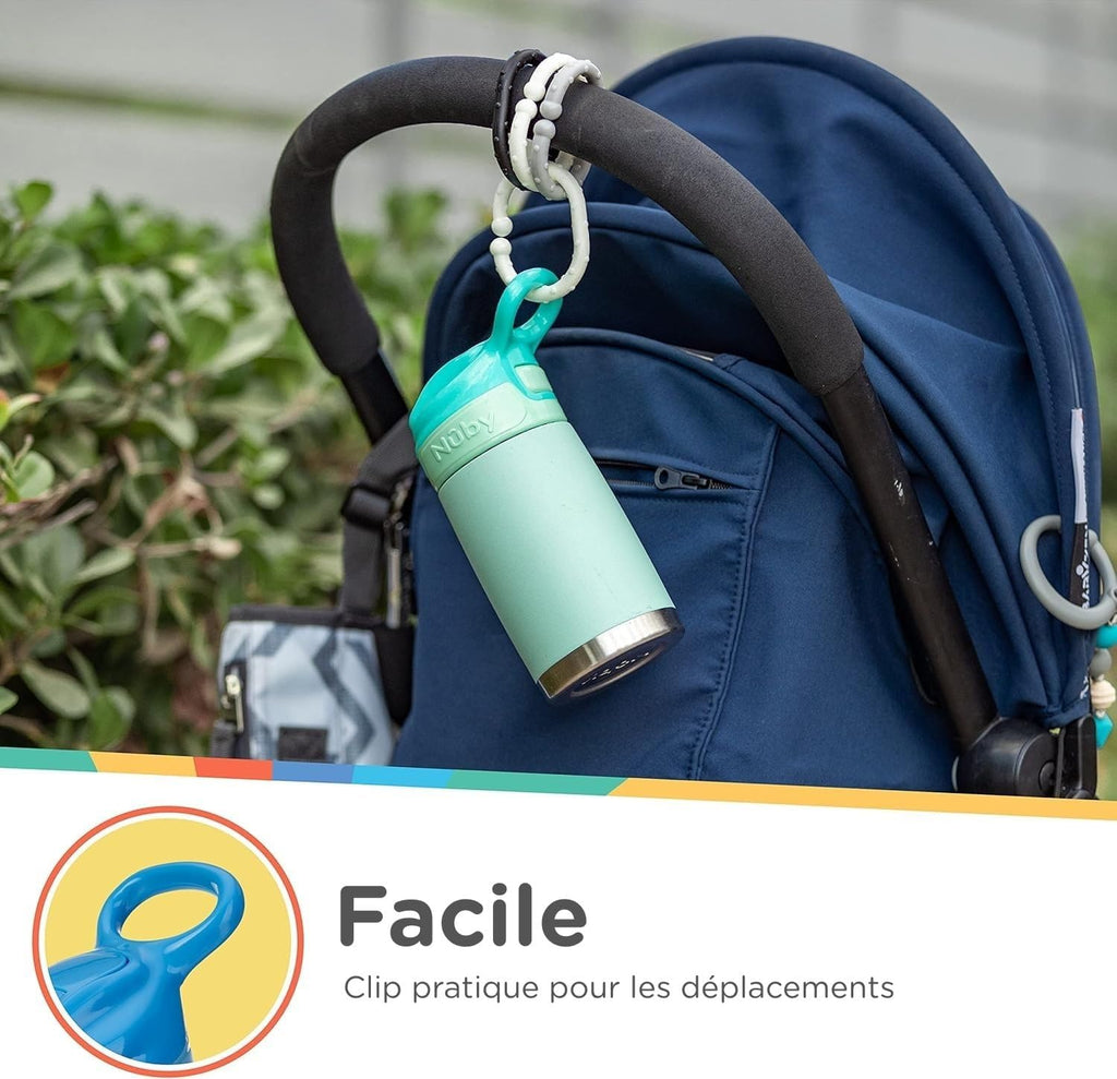 Nuby Gobelet Flip-it en acier inoxydable - Aqua
