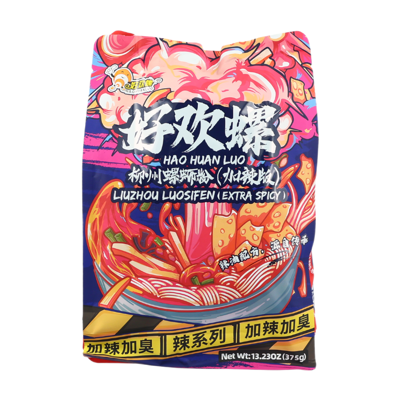 HAOHUANLUO Nouilles de riz Luosifen extra aromatisées et extra épicées - 375 g