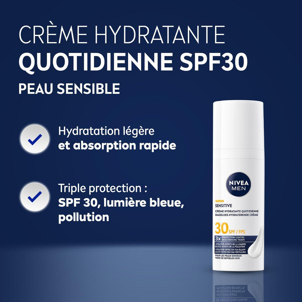 NIVEA MEN Sensitive Visage Crème SPF30 50ml