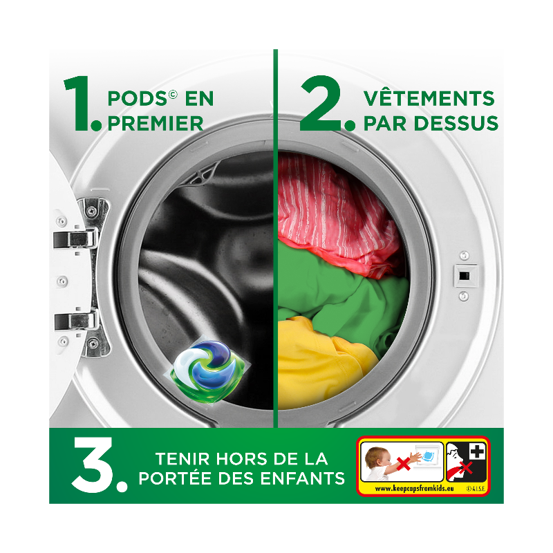 ARIEL PODS® Tablettes 4en1, Lessive En Capsule, Fraîcheur Coton, 26 Doses
