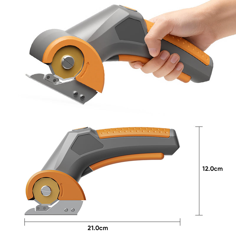 GARTOL 4 V Cutter rotatif sans fil pour papier, carton ondulé, moquette, cuir, feutre, plastique et autres matériaux polyvalents, avec sac à poussière et lame de rechange
