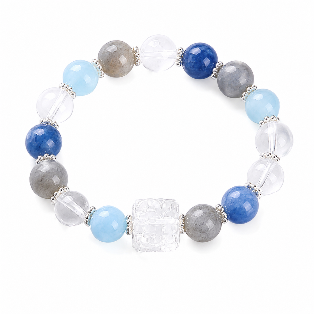 VoxorAI L8 Bracelet en cristal, Collier et bracelet en perles originaux faits main à faire soi-même pour chance et richesse, Style haut de gamme tendance luxe discret