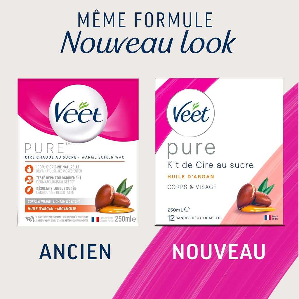 Veet Minima Cire Chaude au Sucre à l'Huile d'Argan 250 ml