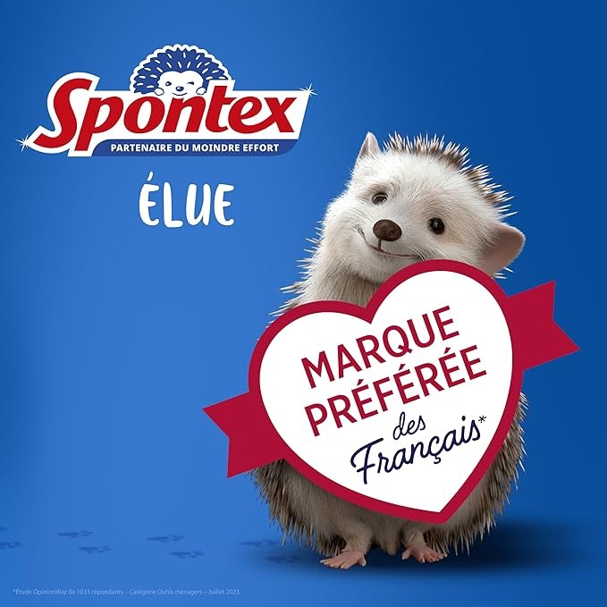 SPONTEX Spirales à récurer maille indéformable pour salissures tenaces 4 spirales