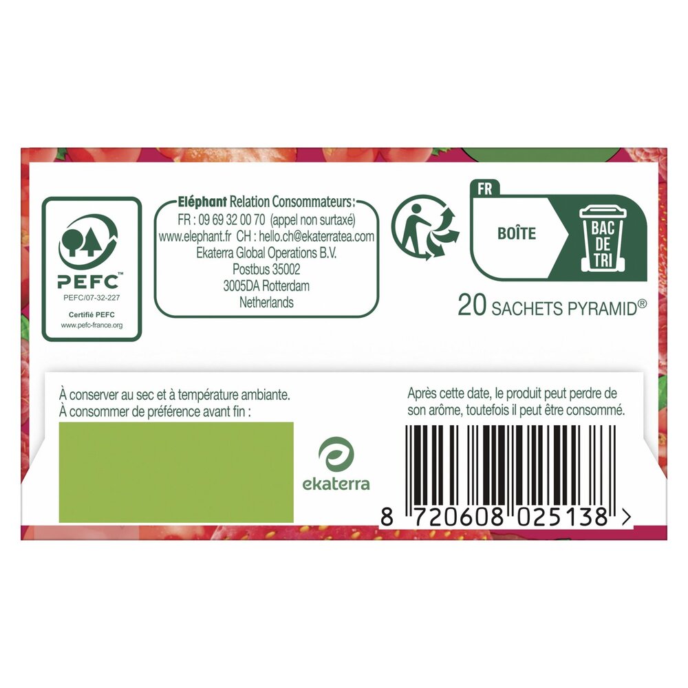 ELEPHANT Infusion Framboise Menthe x20 40g