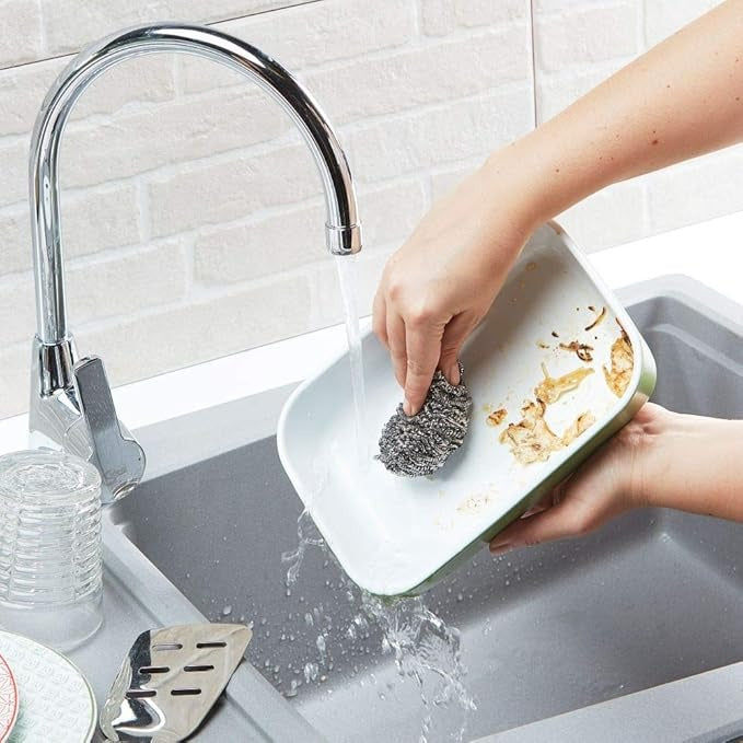 SPONTEX Spirales à récurer maille indéformable pour salissures tenaces 4 spirales