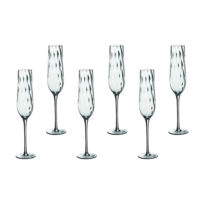 BJÖRN STEN Lot de 6 flûtes à champagne - 26 cl