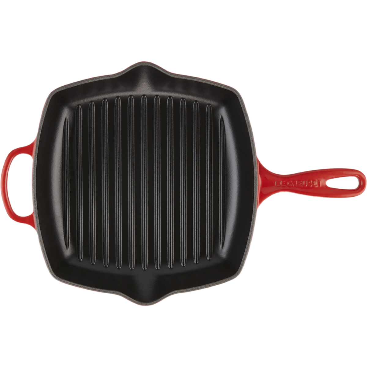 Le Creuset Signature Poêle grill carrée rouge cerise - 26 cm