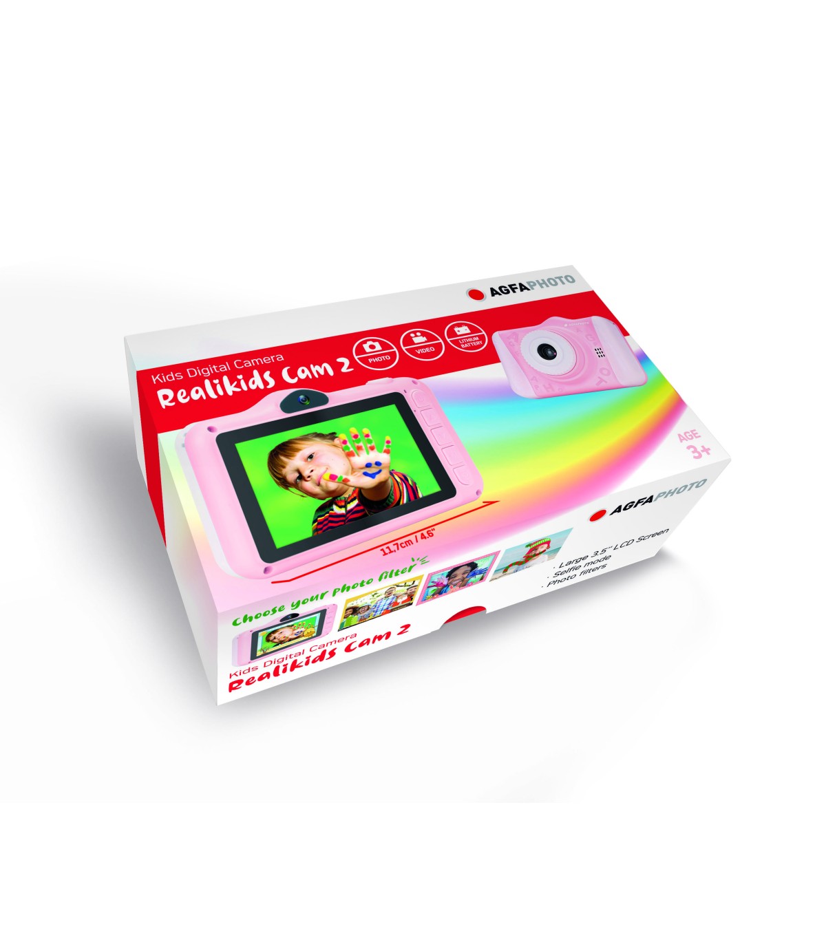 AgfaPhoto Appareil photo numérique étanche pour enfants Rose