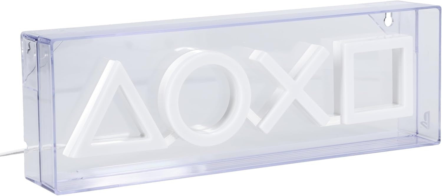 PlayStation Icons Lumière LED Néons - sous Licence Officielle - 30 cm - Fixation Murale - Alimenté par USB