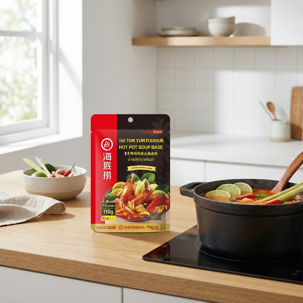 HAIDILAO Assaisonnement pour fondue chinoise saveur tom yum thaïlandaise 110 g