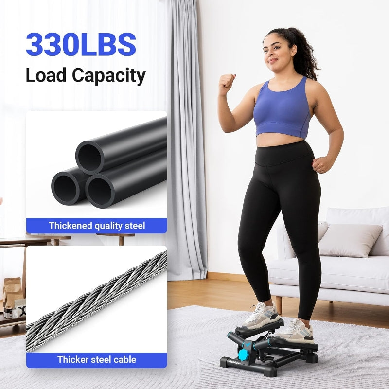 Merach Mini-stepper avec bandes de résistance pour entraînement complet du corps à domicile