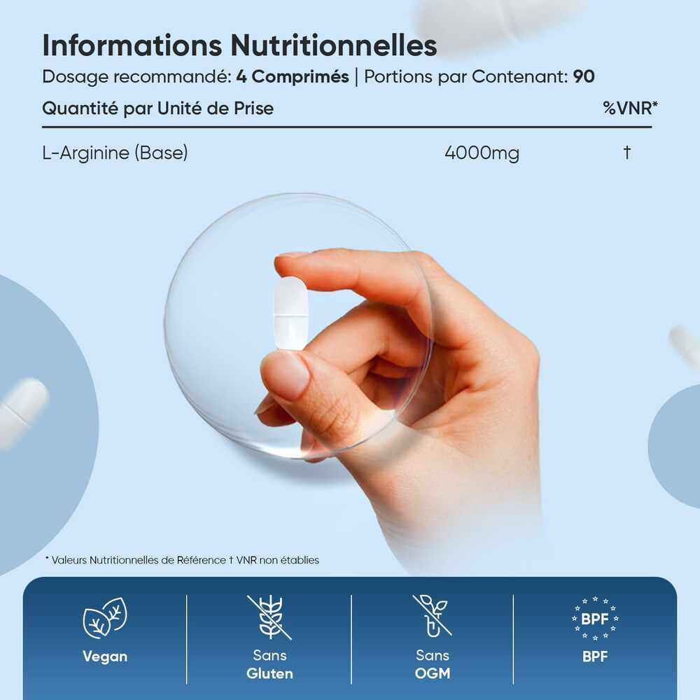 WeightWorld L-arginine 4000 mg 360 comprimés
