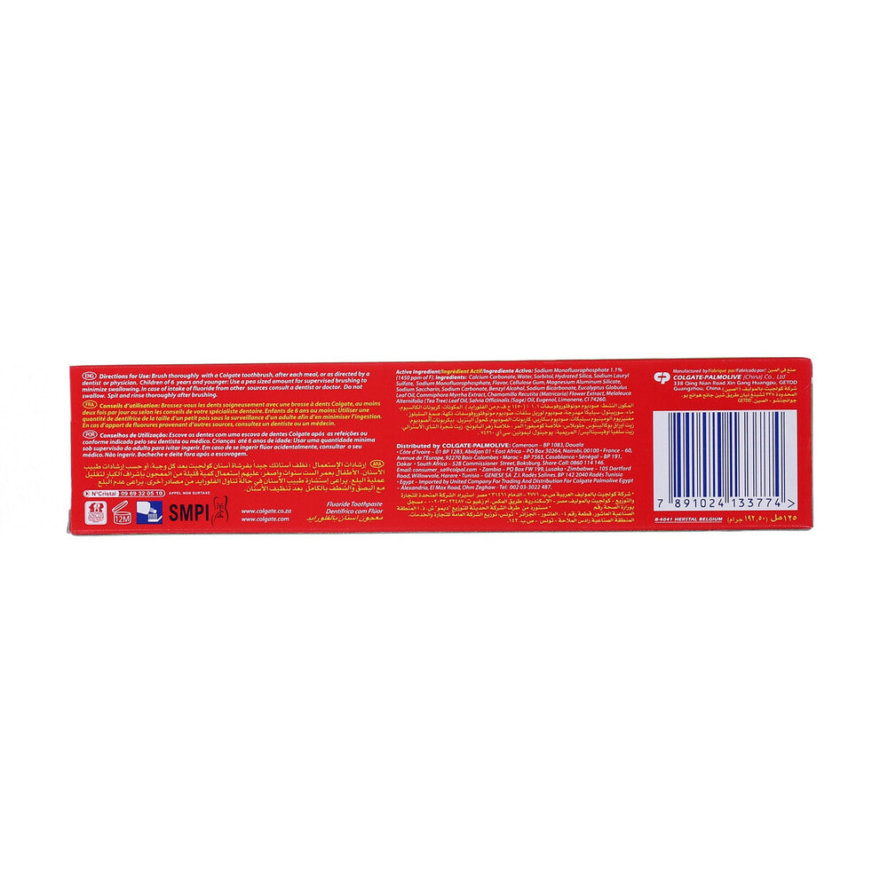 Colgate Dentifrice Original aux Plantes avec Camomille, Myrrhe & Eucalyptus - 125 ml - Lot de 3 (3 x 125 ml = 3 tubes)
