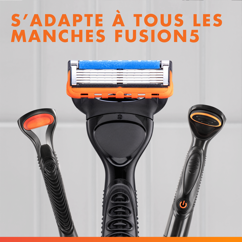 Gillette Lames de Rasoir Homme Fusion 5 Power, Pack de 6