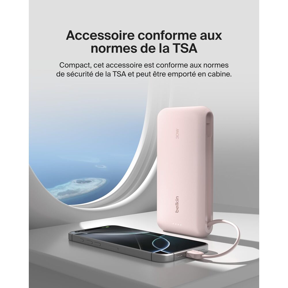 Belkin Batterie externe BOOST CHARGE compatible Power Delivery 20 000 mAh, rose